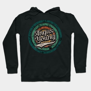 Angus Young // Retro Circle Crack Vintage Hoodie